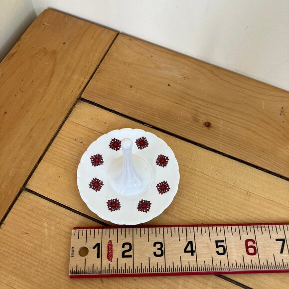 Ukrainian Folk Art Porcelain Ring Holder Vintage Ceramic Made in Canada - Picture 3 of 4